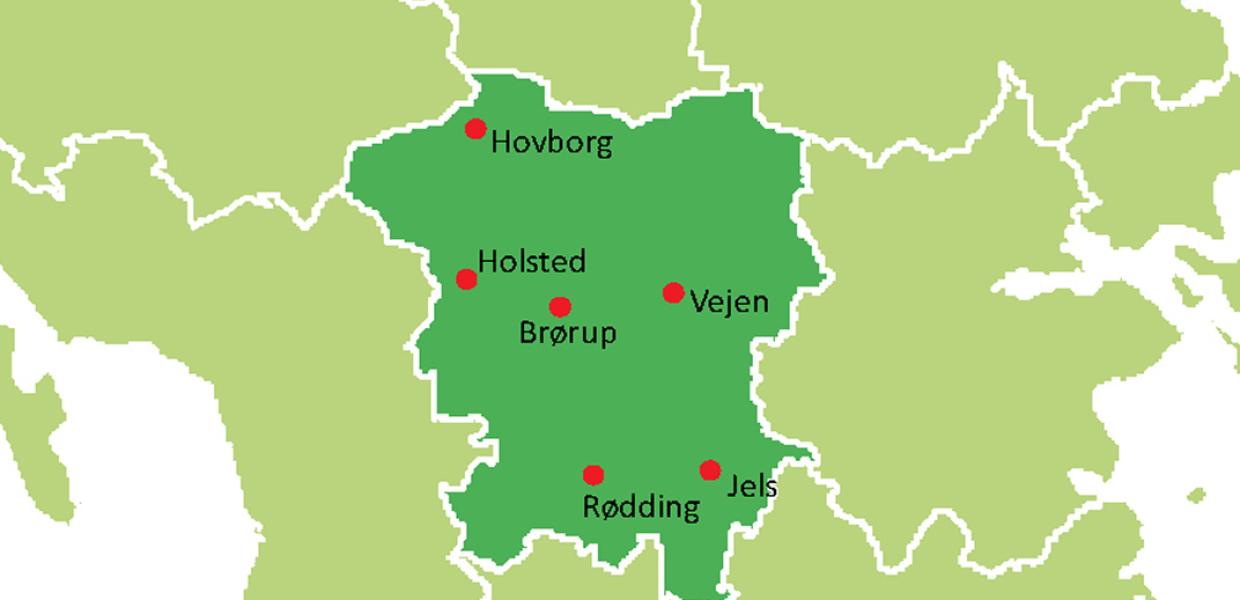 Her ligger byerne